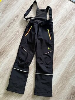 Detské zimné softshellové nohavice CXS TRENTON Čierna / žltá