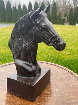 bronzová socha -kôn