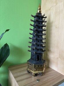 Pagoda WenChan 56cm bronzová Feng Shui Dekorácia - 1