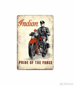 plechová cedule - Indian Police 1940 - Pýcha síly