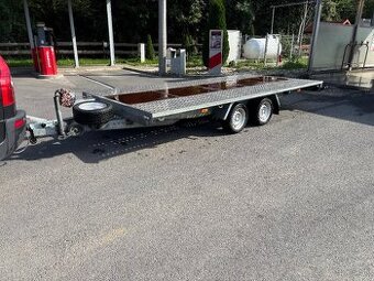 Dvojnápravový brzdený autoprepravník Mars 4,5m 2,7t