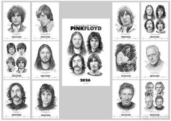 unikátny kreslený kalendár Pink Floyd 2026