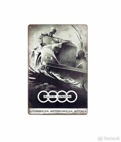 plechová cedule - Auto Union (Audi) - válečná propaganda