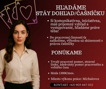 Do moderných  prevádzok herní a kaviarní prijmeme obsluhu