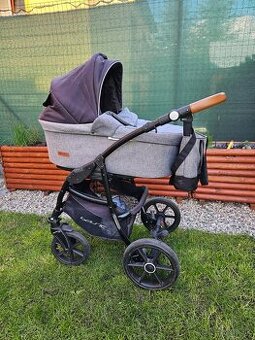 Predám kočík 2v1 RIKO Basic antracit + vajíčko a isofix zákl