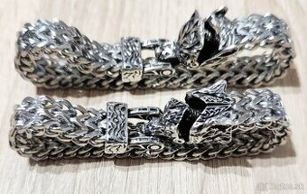 Predám nový trendový náramok s vlčou hlavou Vikinga