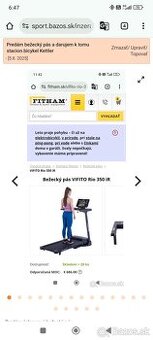 Predám bežecký pás a darujem k tomu stacion.bicykel Kettler