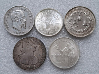 Stare strieborne mince Europa/svet