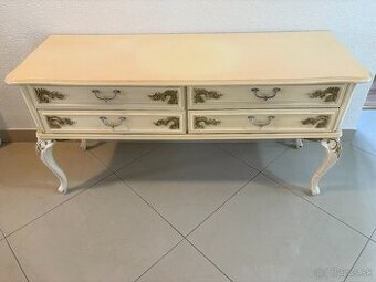 3 komody v rokoko štýle, krémovo-zlaté