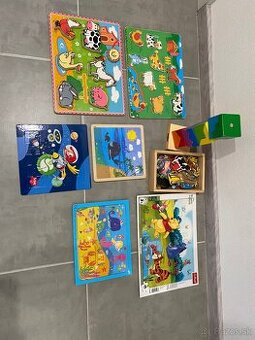 Detske puzzle vkladacky skladacky magnetky