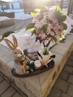 Jarná dekorácia zajačik prírodná