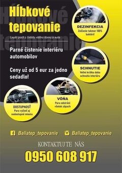 Hĺbkové tepovanie a parné čistenie