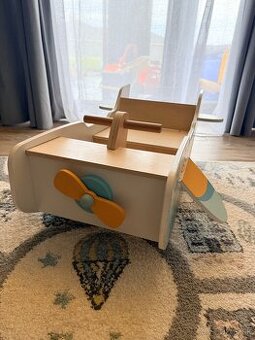 ZOPA Drevená montessori hojdačka lietadlo