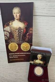 Zlatá zberateľská minca 100€ Korunovacia Maria Terezia 2016