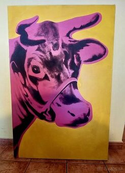 Veľká reprodukcia Andy Warhol "Krava"