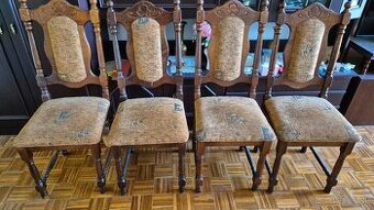 4 ks rustikálne jedálenské stoličky