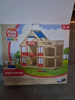 drevený domček + nábytok