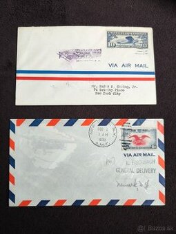 U.S. Postage Via Air Mail obálky