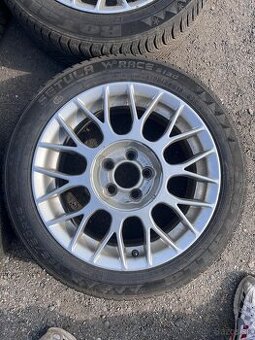 BBS 5x100 R15 7J ET30 + 195/50R15 zimné pneu