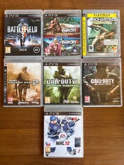 PS3 Hry - Call of Duty, Battlefield, NHL