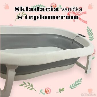 Skladacia vanička s teplomerom a podložkou