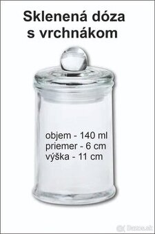 Sklenená dóza s vrchnákom