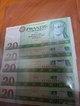 bankovky 20 mark DDR