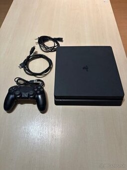 PS4 Slim 500GB, ovládač a kabeláž