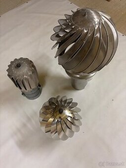 Nerezové rotačné komínové hlavice / turbíny – plne funkčné