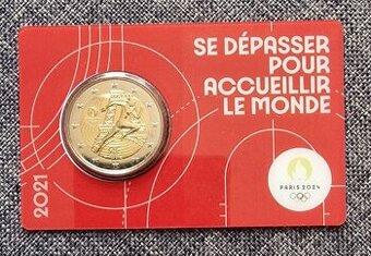 Francúzsko pamätná 2-eurová minca z roku 2021 coincard
