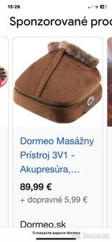 Masážny prístroj na nohy dormeo