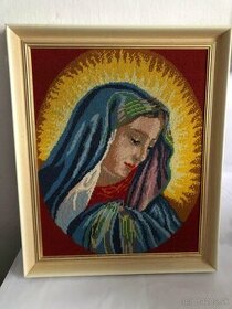 Svaty vysivany obraz panna maria
