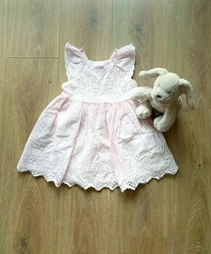 Letné dievčenské šaty s čipkou veľ. 92 NENOSENÉ - 1