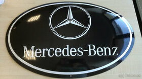 smaltovaná tabula Mercedes - ovál