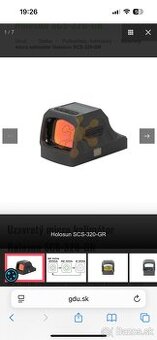 Predám Uzavretý micro kolimátor Holosun SCS-320-GR