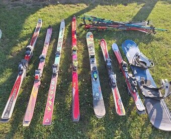 Lyže , snowboard , lyžiarky , palice - 1
