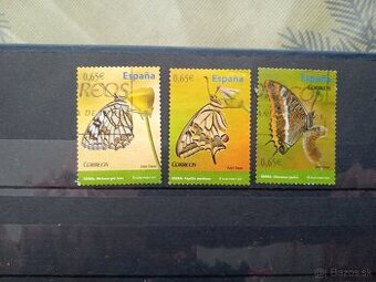 Poštové známky č.629 - Španielsko - motýle komplet