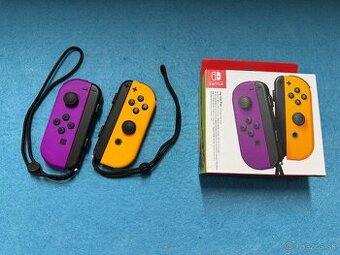 Nintendo switch originálne joycony Funkčné, fialovo oranžové