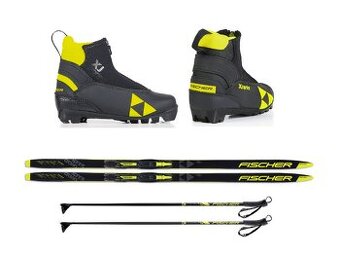 Fischer bežky 170 cm + topánky na bežky eu 39 + palice