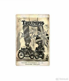 plechová cedule - Triumph - V boji (válečná propaganda)