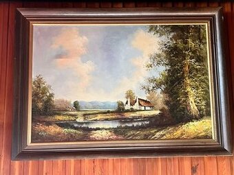 Velky malovany podpisany obraz