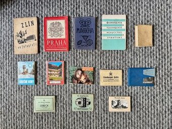 Turistické skládacie leporelá, fotografické bedekre - 13 kus