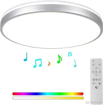 Horevo LED RGB stropné svietidlo 30 cm s Bluetooth reprodukt