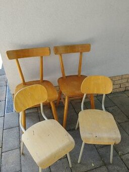 Predam dve retro stoličky a dve detske retro