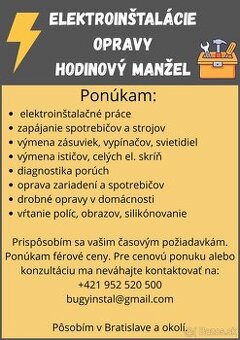 Elektrikár, Hodinový manžel, Opravy