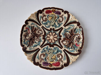 Starožitný zdobený keramický talíř talířek RDZ Rudolf Ditmar