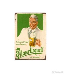 cedule plechová - Pilsner Urquell č. 17 (dobová reklama)