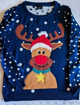 Vianočný sveter modrý