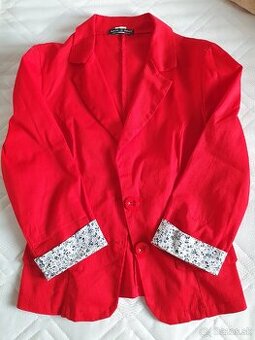 Červené bavlnené sako