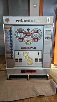 Starý hrací automat Rotamint golden 7&8